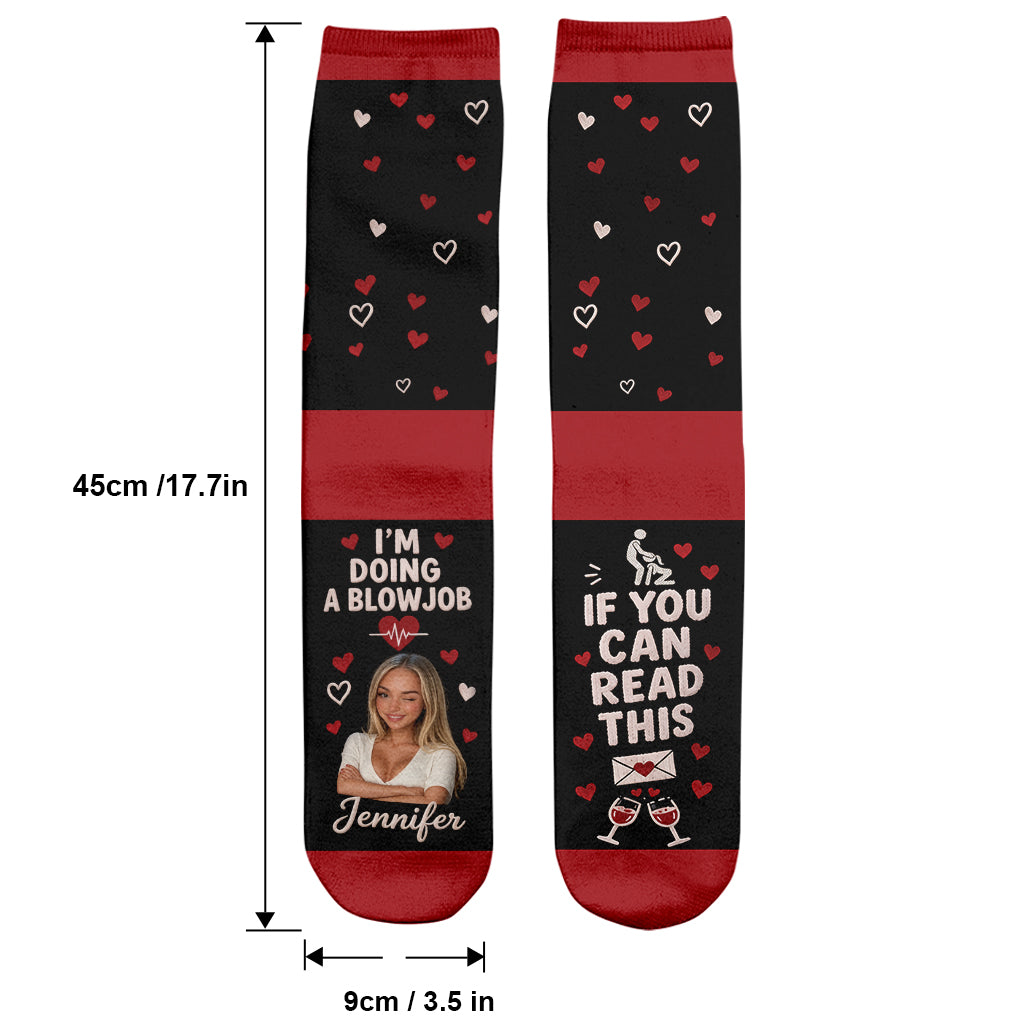 Je fais un blowjob - Chaussettes personnalisées épicées pour couples