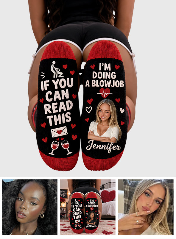 Je fais un blowjob - Chaussettes personnalisées épicées pour couples