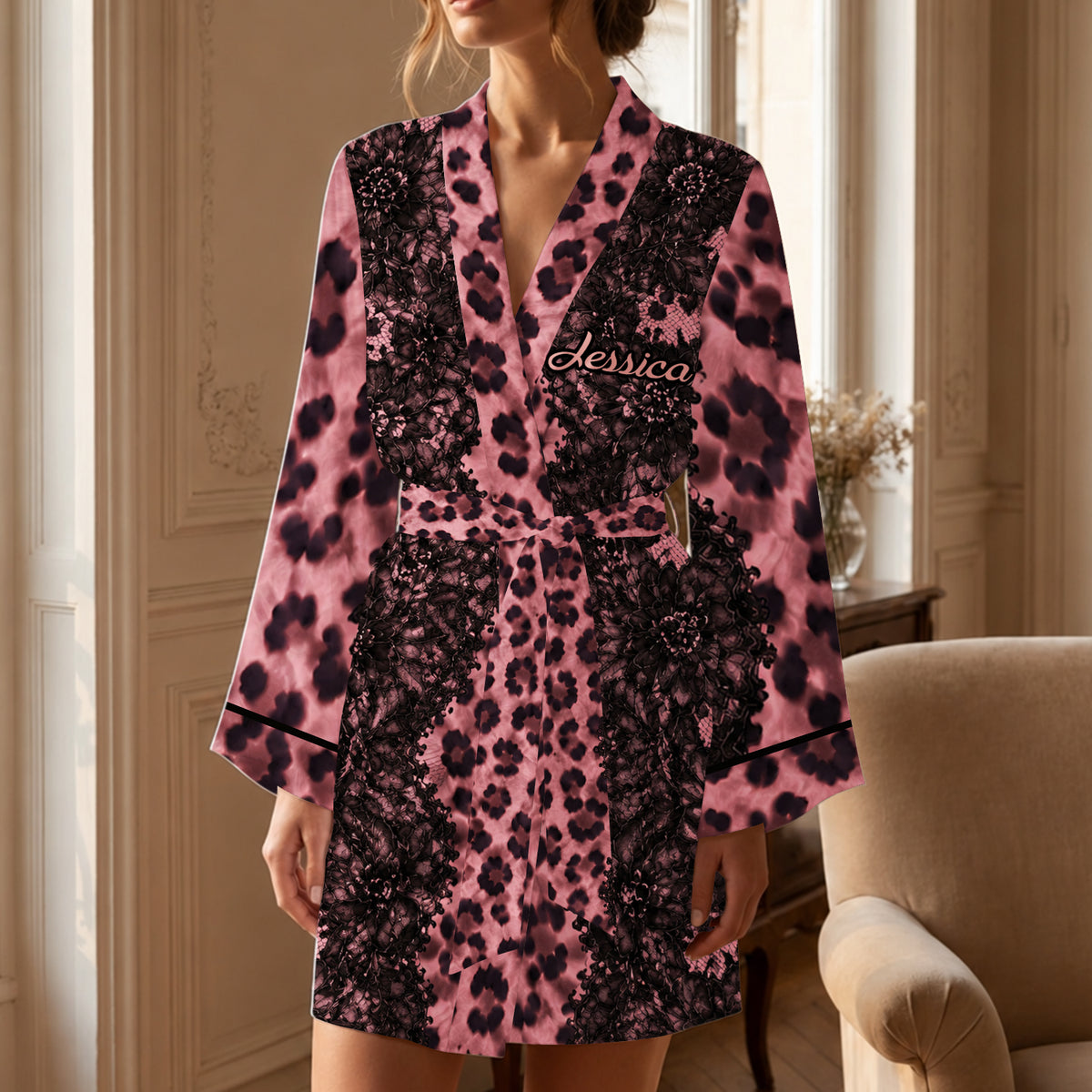 Beauté Sauvage - Robe en Satin Personnalisée pour l'Amour de Soi