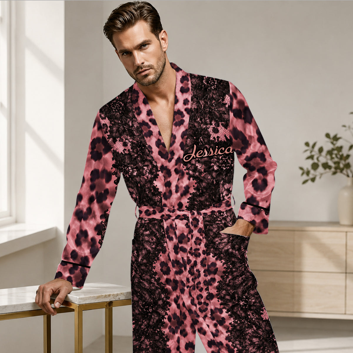 Beauté Sauvage - Robe en Satin Personnalisée pour l'Amour de Soi