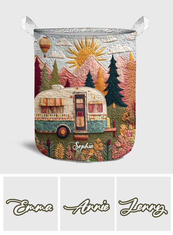 J'adore le camping - Panier de rangement de camping personnalisé