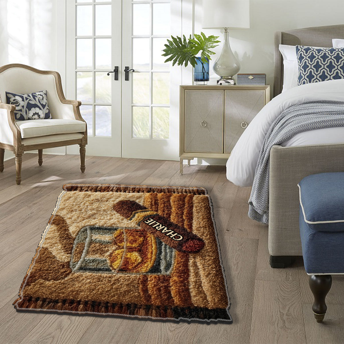 Cadeau unique pour les amateurs de whisky, de bourbon, de cigares... - Tapis tufté antidérapant personnalisé sur le thème du whisky