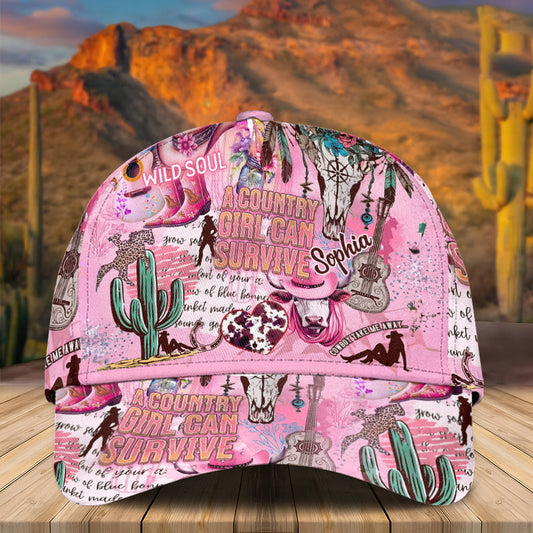 Casquette de cowgirl personnalisée Wild Soul Cowgirl - Casquette classique de cowgirl