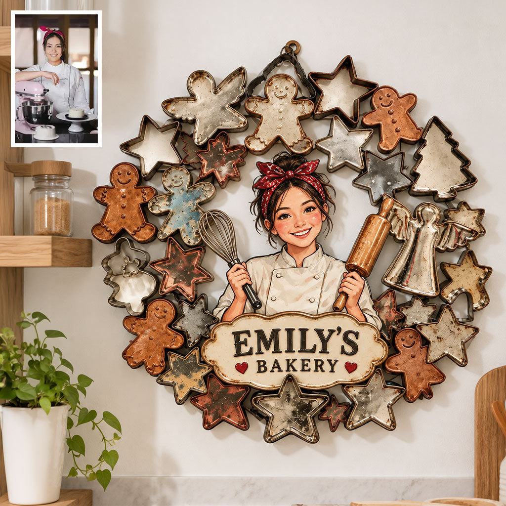 Découpe de biscuits mignonne en métal, personnalisée à partir de n'importe quelle photo - Panneau en métal de cuisson personnalisé