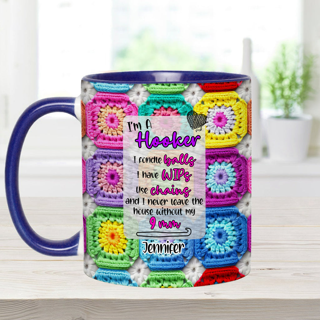 Cadeau pour les passionnés de crochet - Mug personnalisé à motif crochet