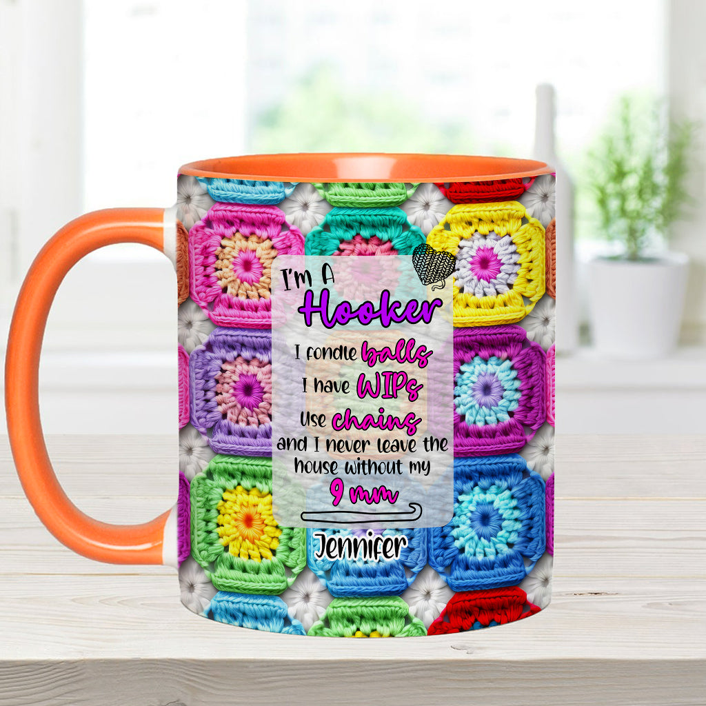 Cadeau pour les passionnés de crochet - Mug personnalisé à motif crochet