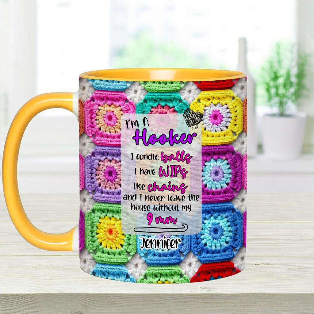 Cadeau pour les passionnés de crochet - Mug personnalisé à motif crochet