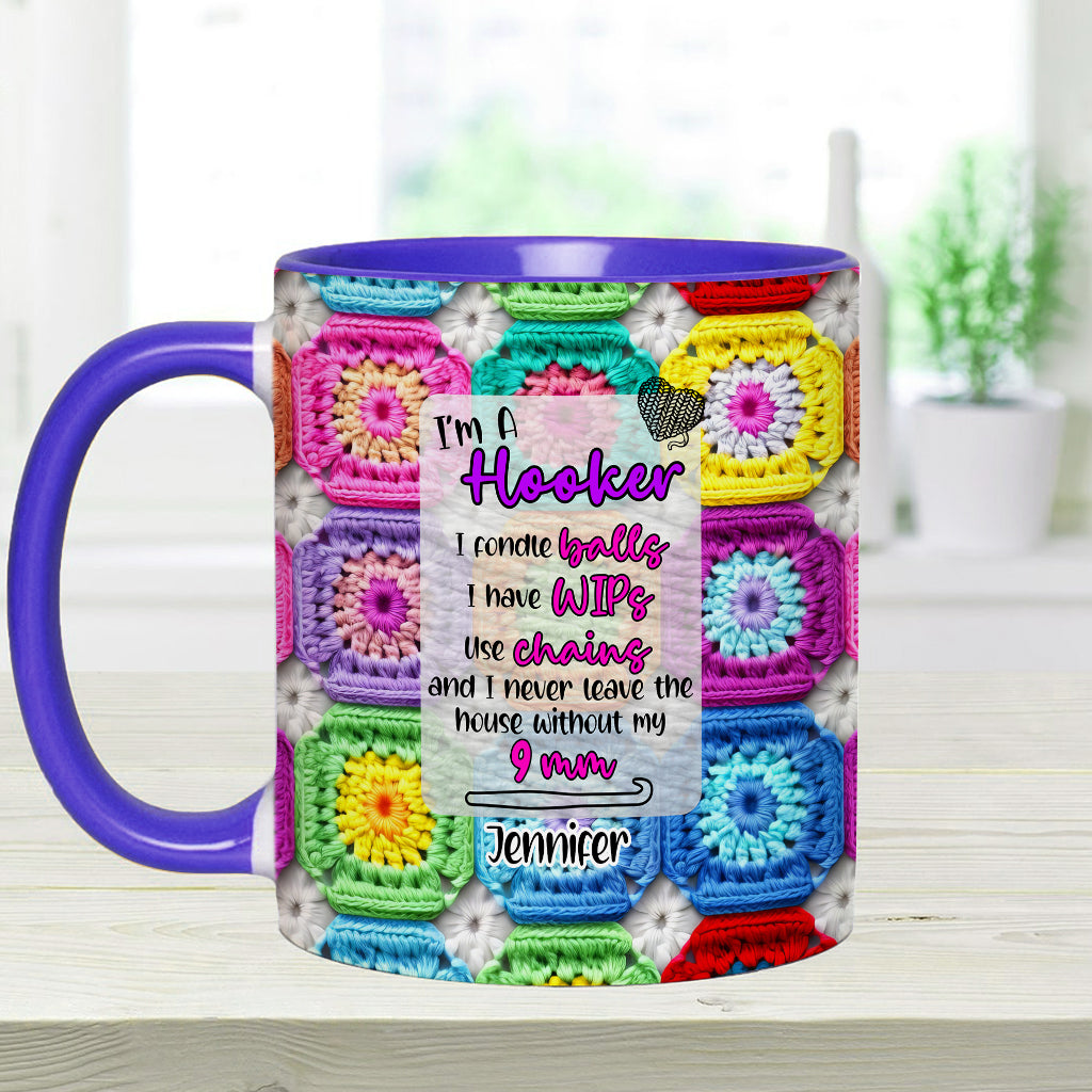 Cadeau pour les passionnés de crochet - Mug personnalisé à motif crochet