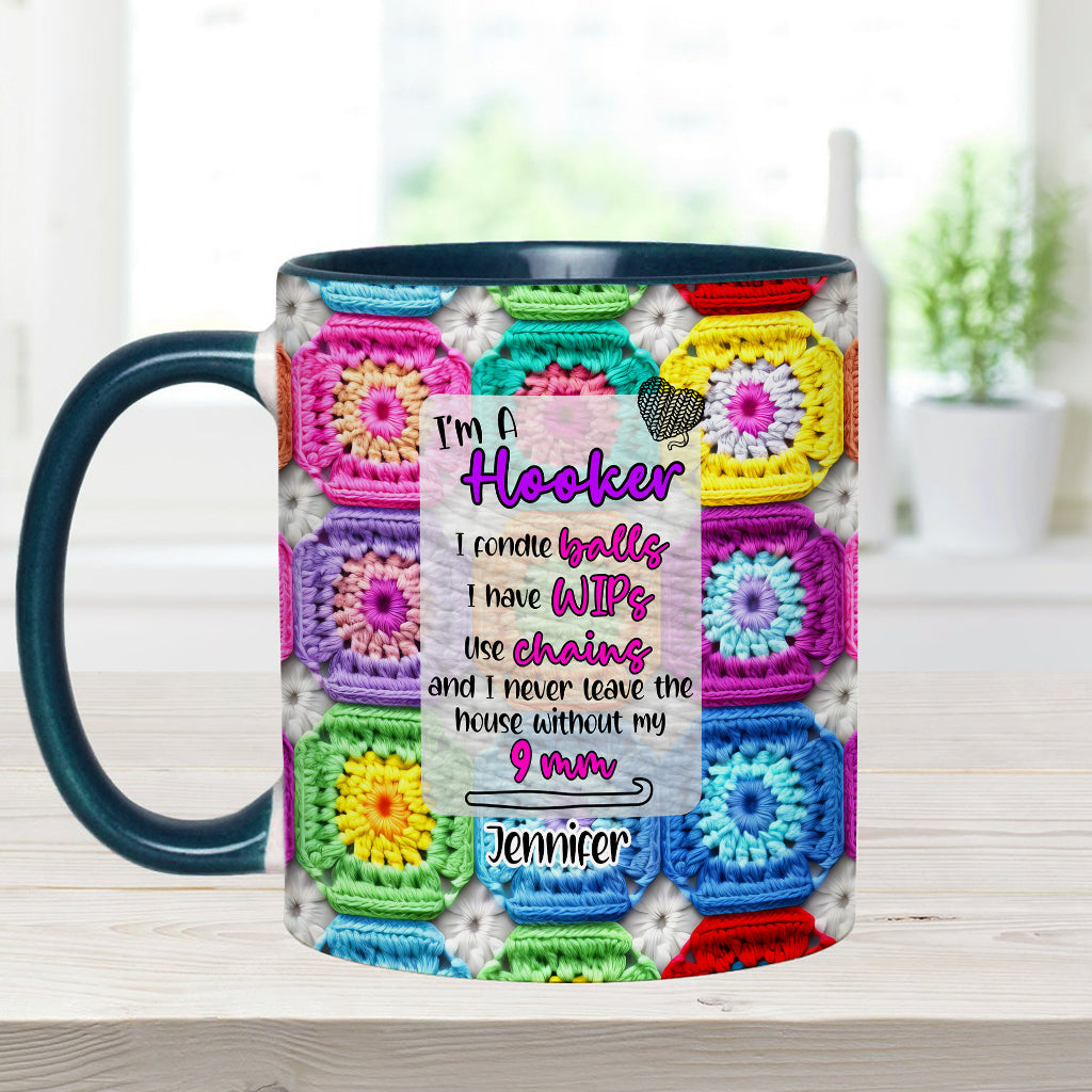 Cadeau pour les passionnés de crochet - Mug personnalisé à motif crochet