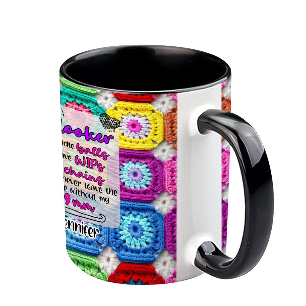 Cadeau pour les passionnés de crochet - Mug personnalisé à motif crochet