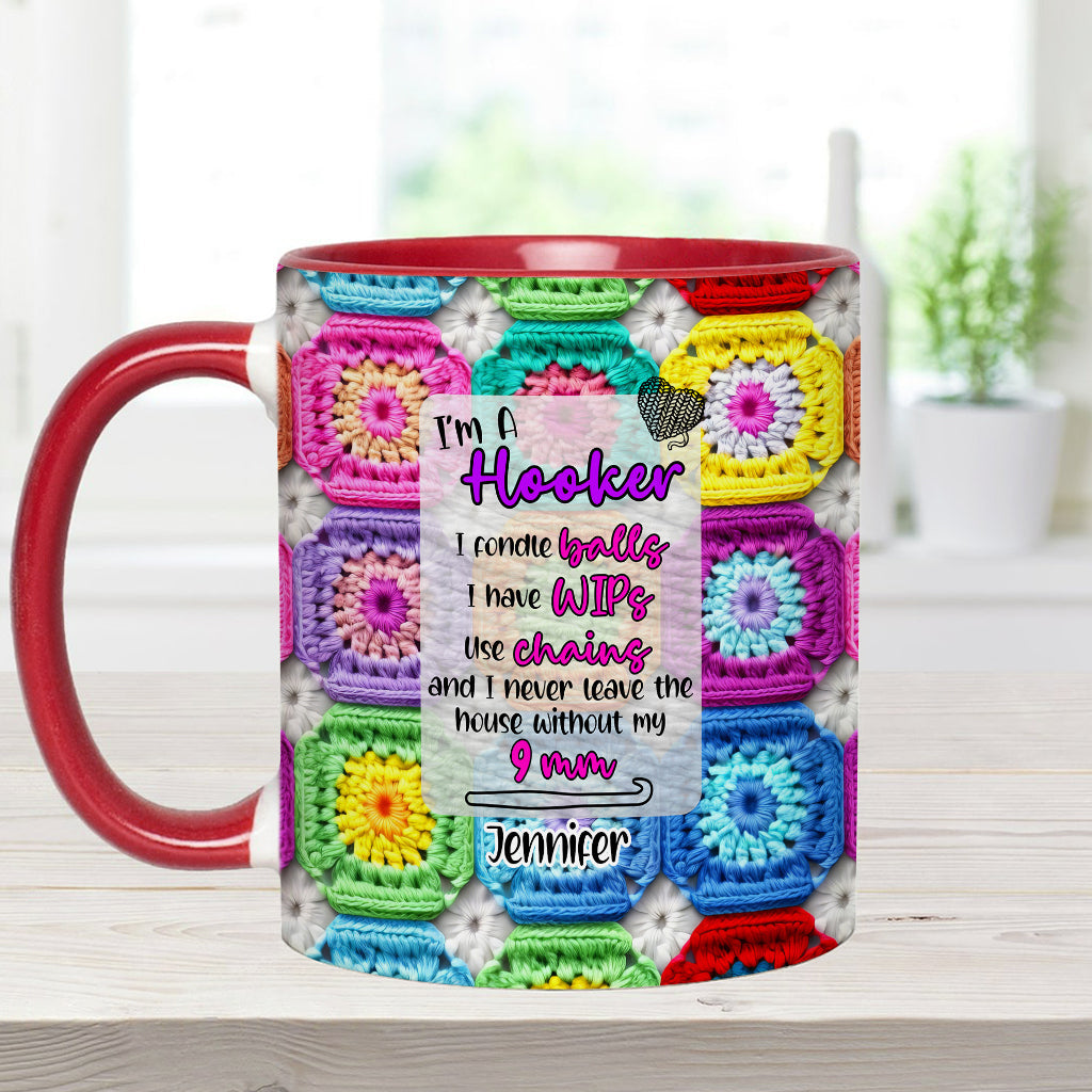 Cadeau pour les passionnés de crochet - Mug personnalisé à motif crochet