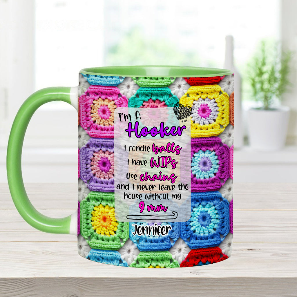 Cadeau pour les passionnés de crochet - Mug personnalisé à motif crochet