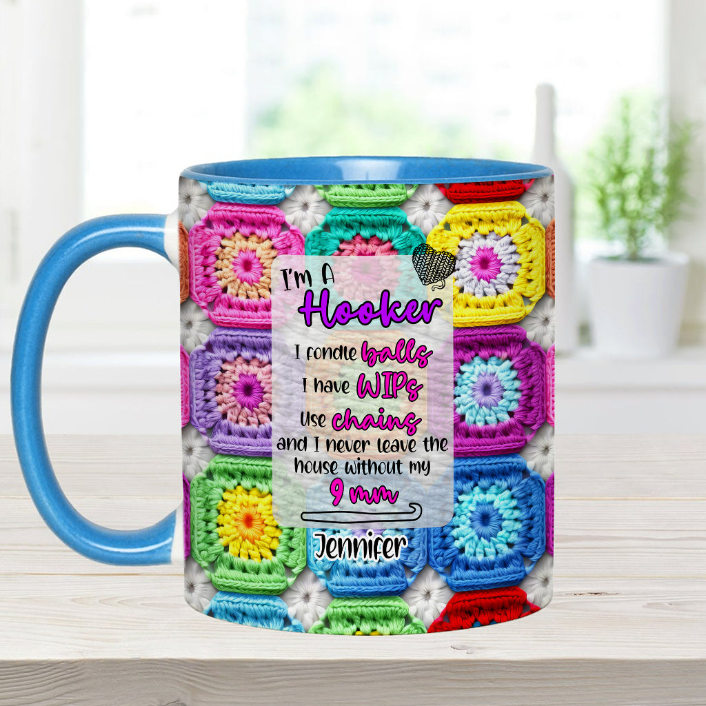 Cadeau pour les passionnés de crochet - Mug personnalisé à motif crochet