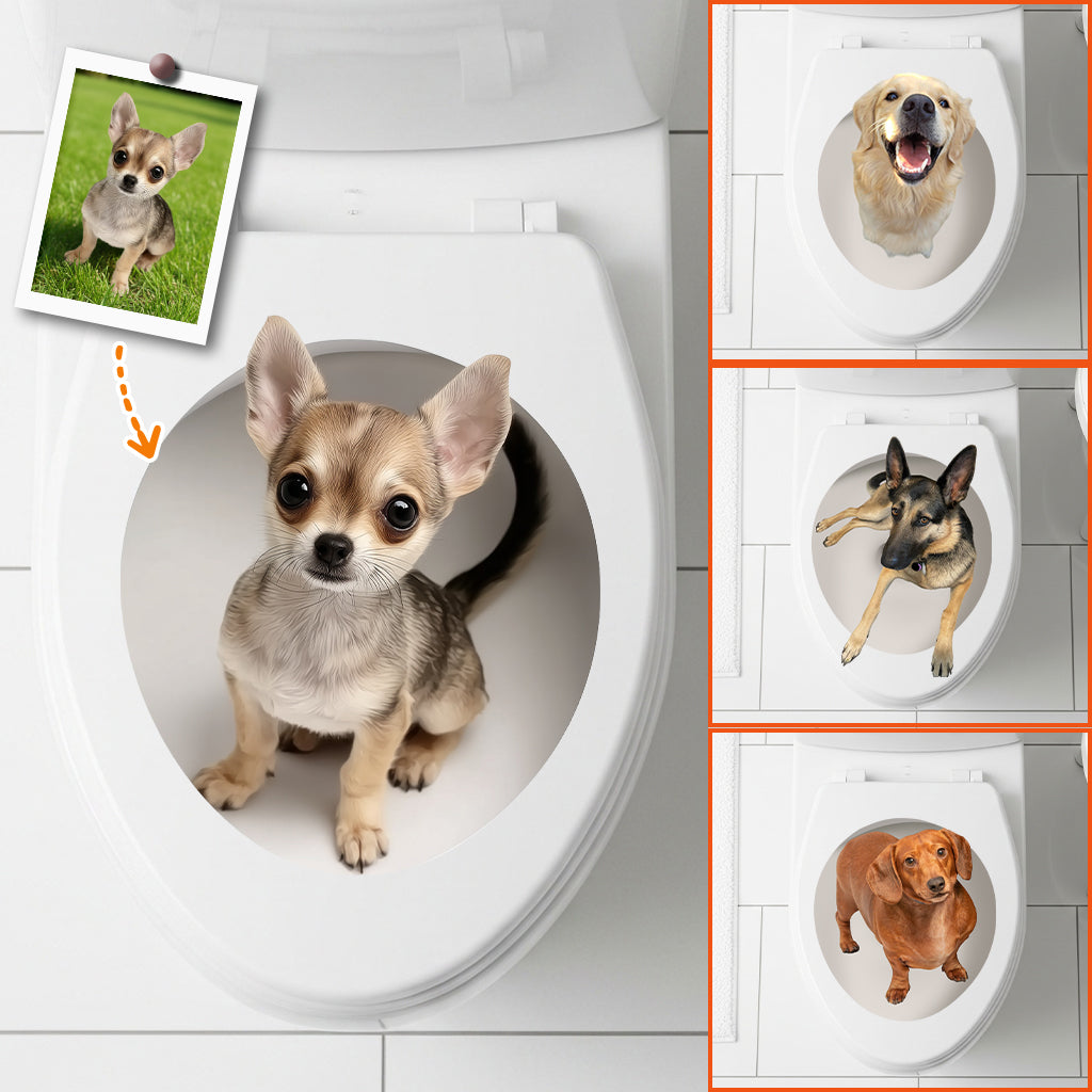 Votre chien qui jette un coup d'œil amusant - Autocollant personnalisé pour chien