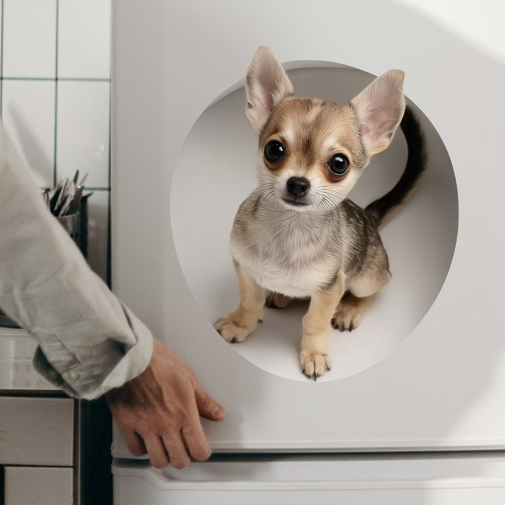 Votre chien qui jette un coup d'œil amusant - Autocollant personnalisé pour chien