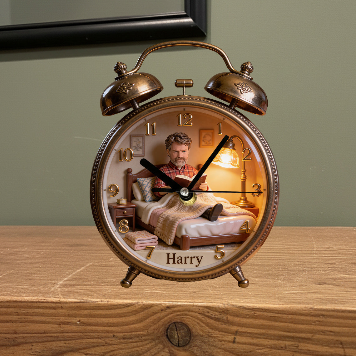 Just A Woman Who Loves Reading - Personalized Book Desk Clock Plaque