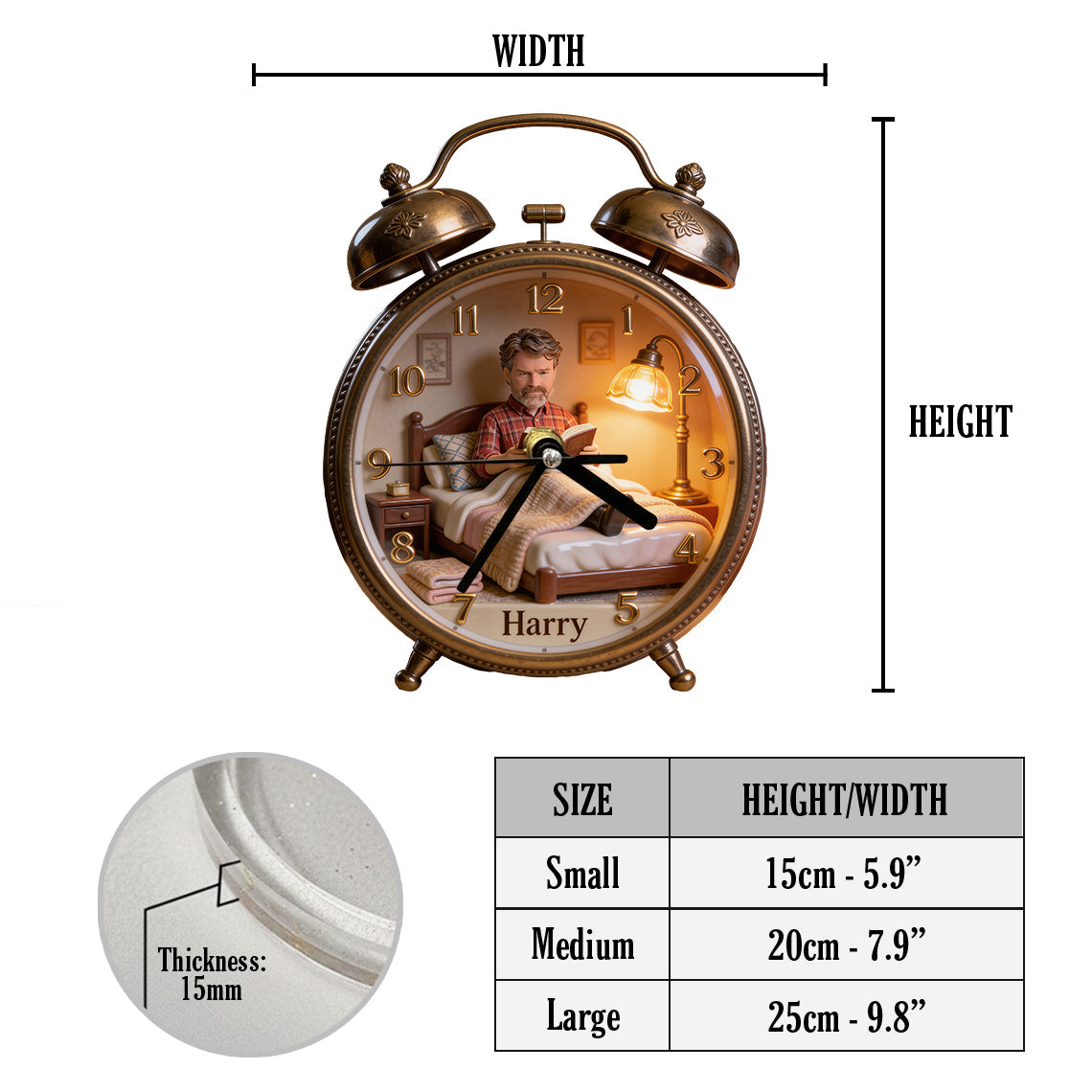 Just A Woman Who Loves Reading - Personalized Book Desk Clock Plaque