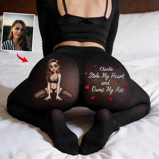 Cadeau de Saint-Valentin pour elle - Collants personnalisés pour couple
