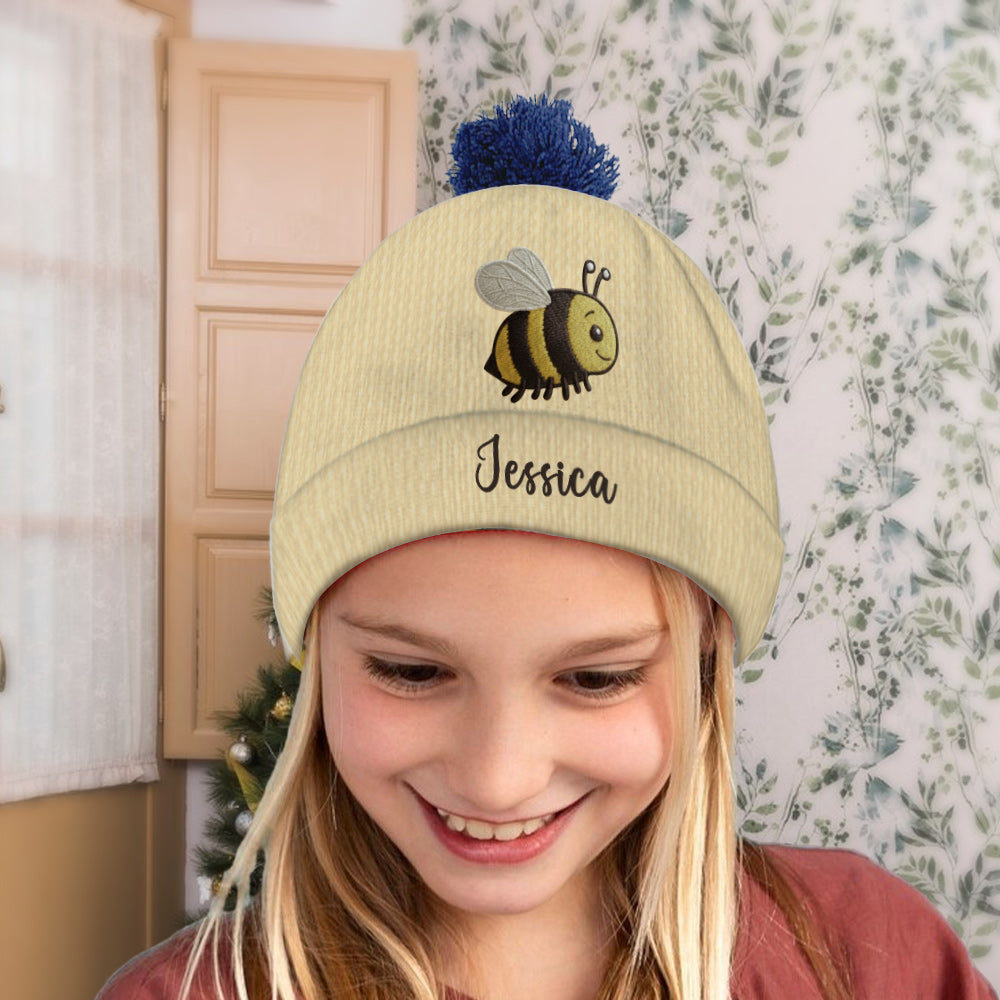 J'adore les abeilles - Bonnet abeille personnalisé