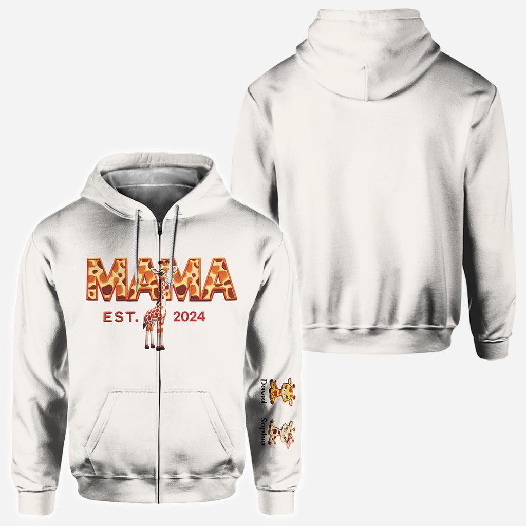 T-shirt personnalisé « Maman Girafe » - T-shirt intégral