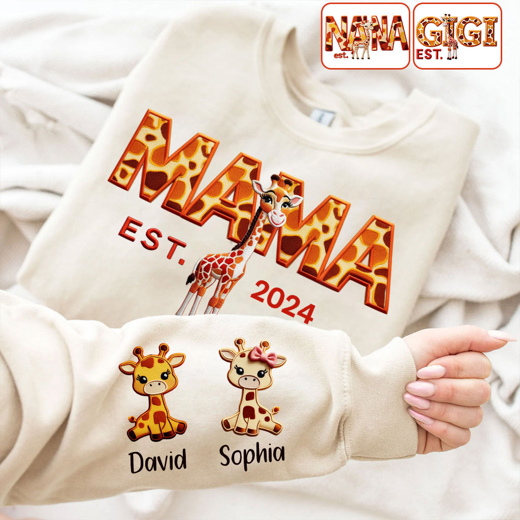 T-shirt personnalisé « Maman Girafe » - T-shirt intégral