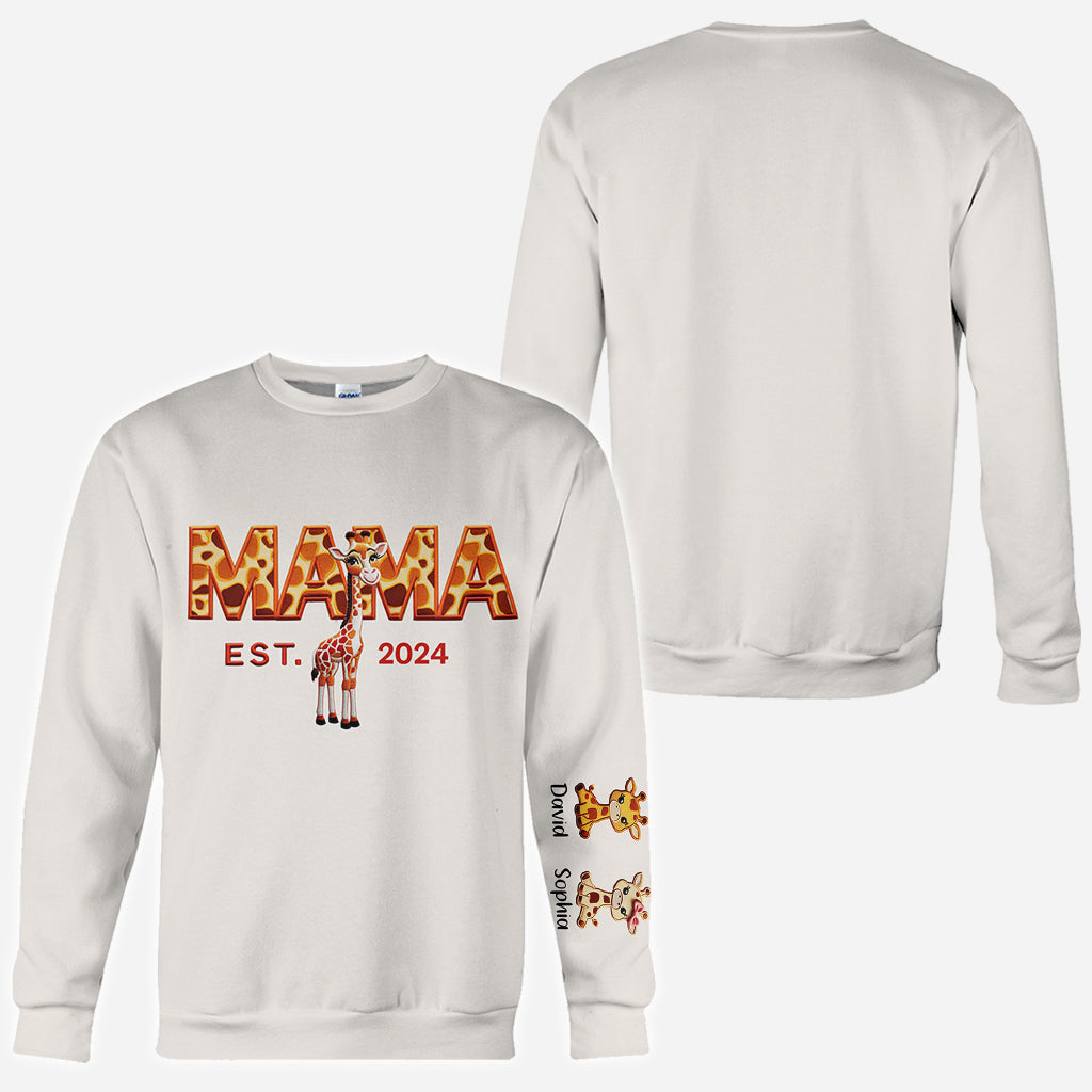 T-shirt personnalisé « Maman Girafe » - T-shirt intégral