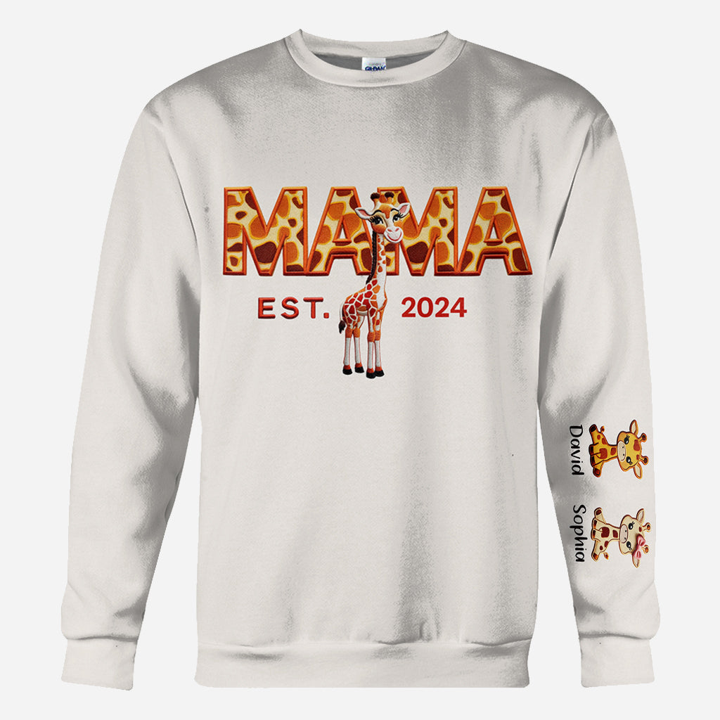 T-shirt personnalisé « Maman Girafe » - T-shirt intégral