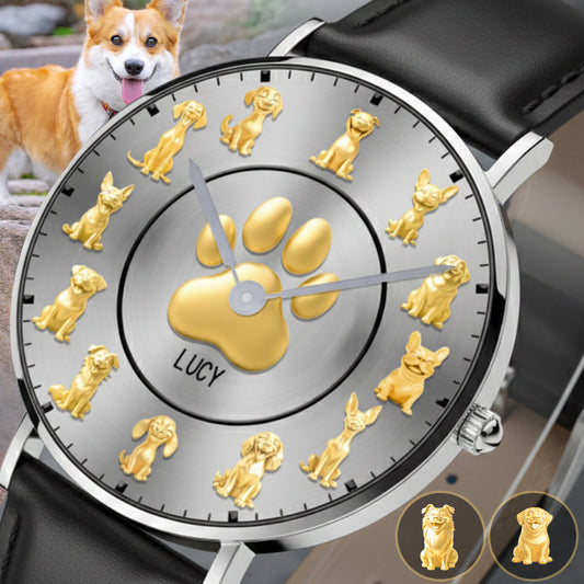 Montre-bracelet personnalisée pour chien « J’aime mes chiens »