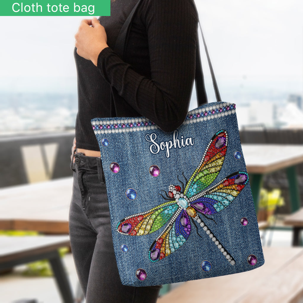 Beautiful Dragonfly - Personalized Dragonfly Tote Bag