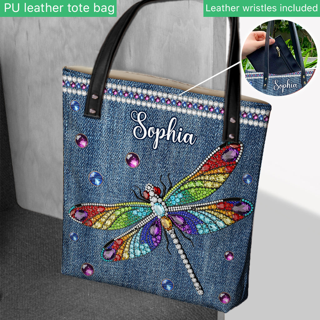 Beautiful Dragonfly - Personalized Dragonfly Tote Bag