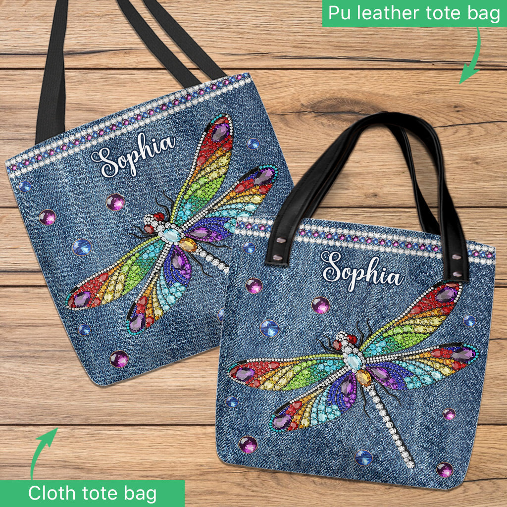 Beautiful Dragonfly - Personalized Dragonfly Tote Bag