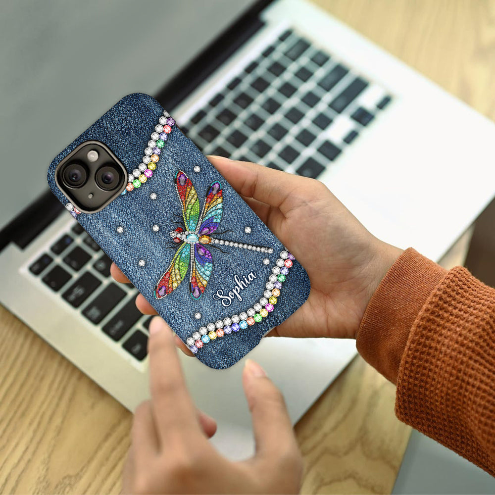 Magnifique libellule - Coque de téléphone personnalisée avec motif libellule intégral