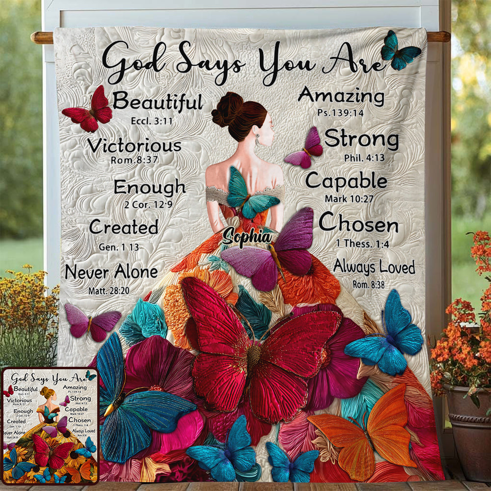Dieu dit que tu es - Couverture papillon personnalisée