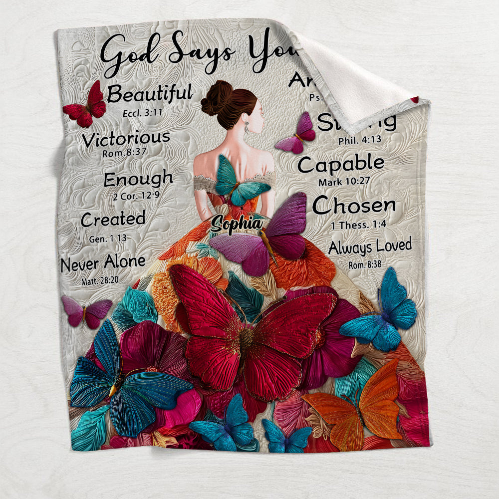 Dieu dit que tu es - Couverture papillon personnalisée