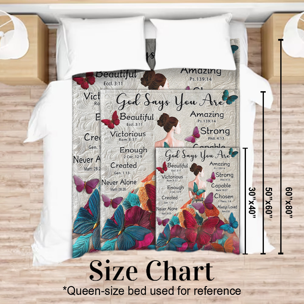 Dieu dit que tu es - Couverture papillon personnalisée