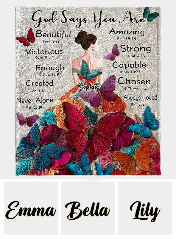 Dieu dit que tu es - Couverture papillon personnalisée