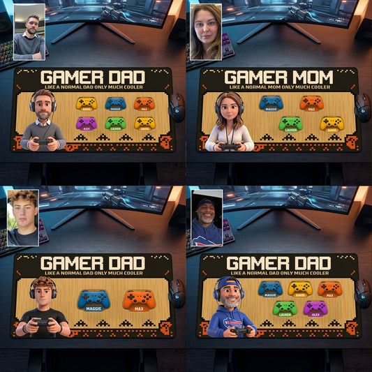 Gamer Dad - Personalized Video Game Mouse Pad
