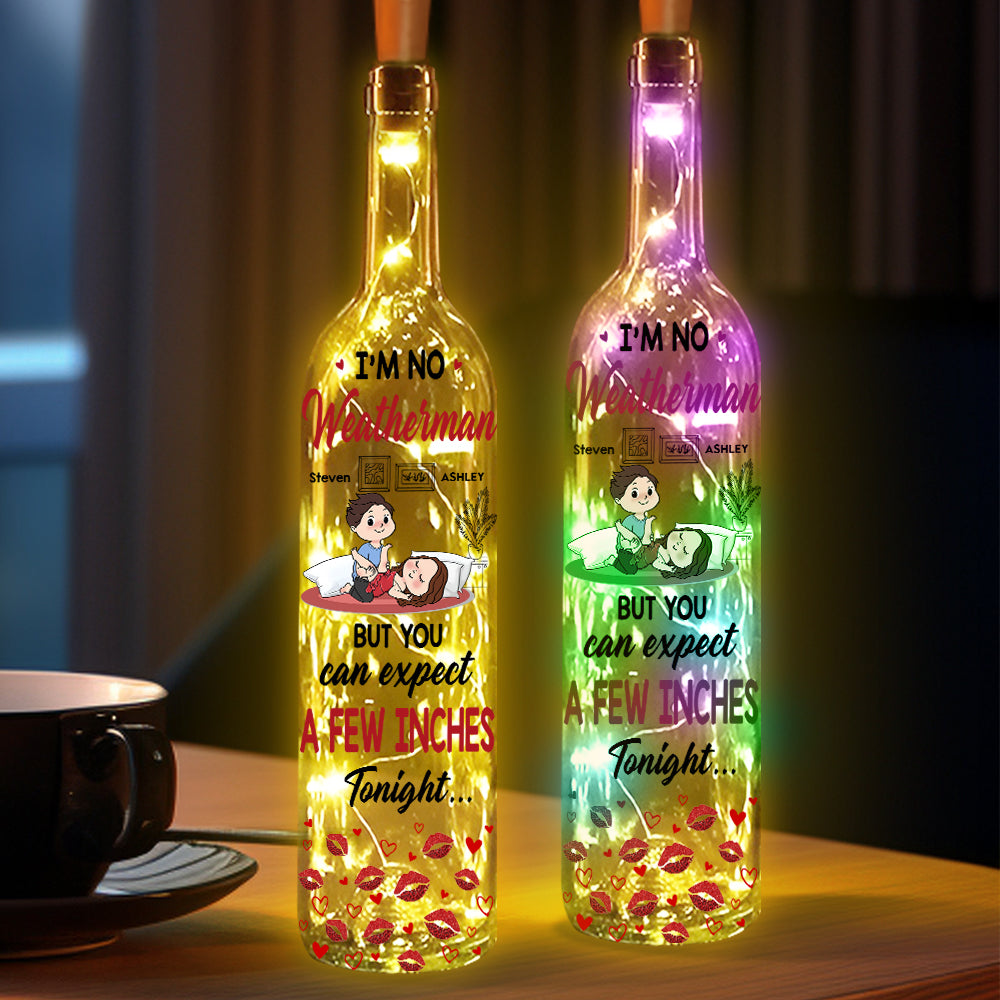 Quelques centimètres - Lampe personnalisée pour couple en forme de bouteille de vin