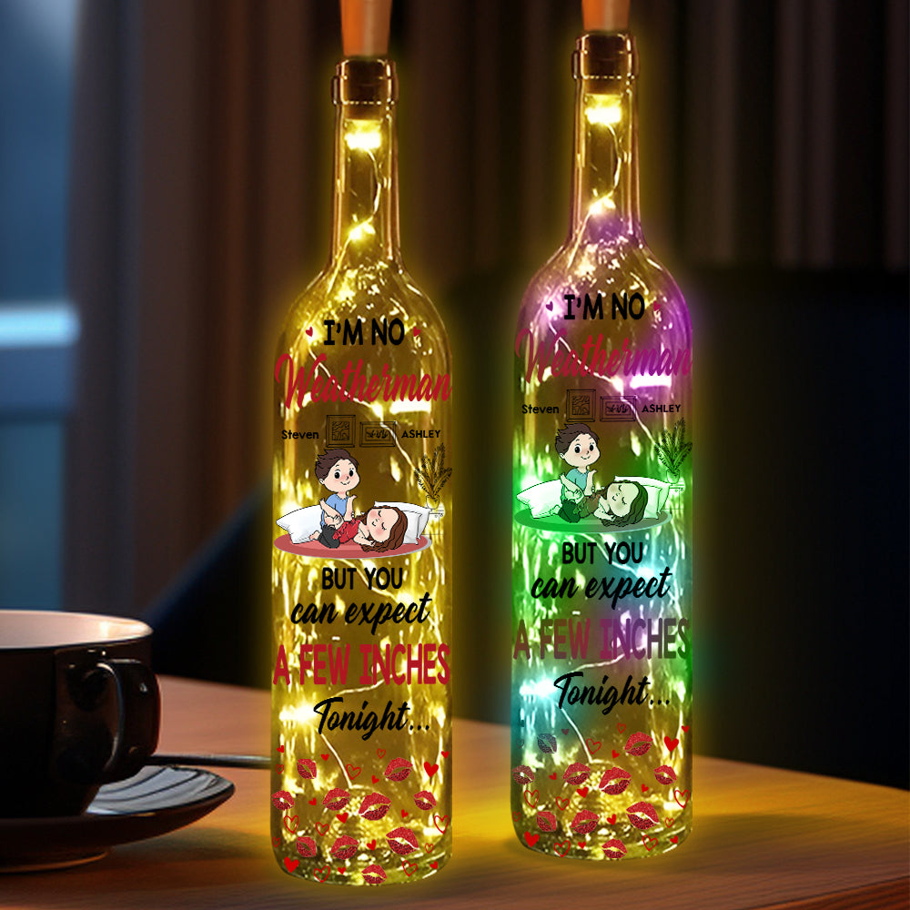 Quelques centimètres - Lampe personnalisée pour couple en forme de bouteille de vin