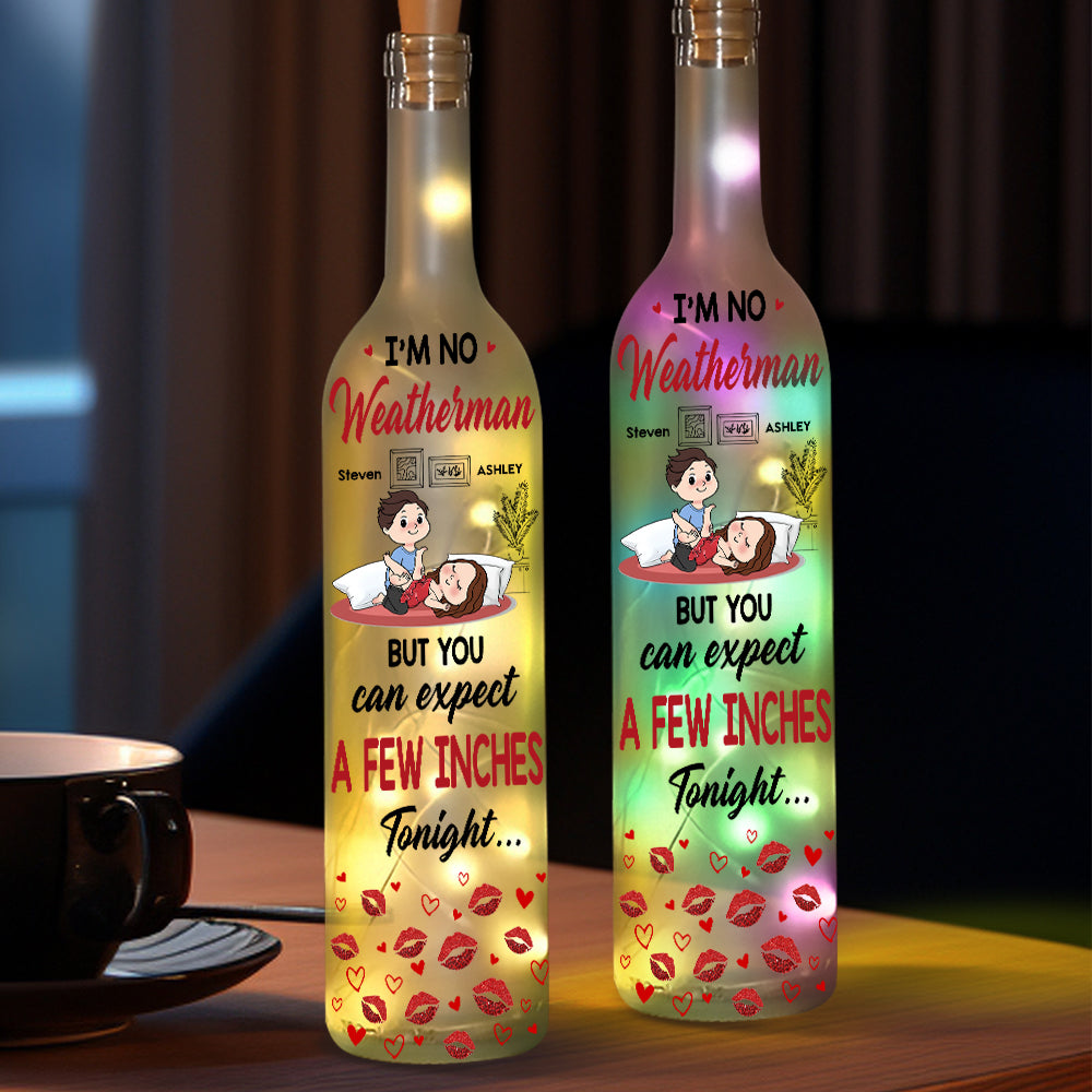 Quelques centimètres - Lampe personnalisée pour couple en forme de bouteille de vin