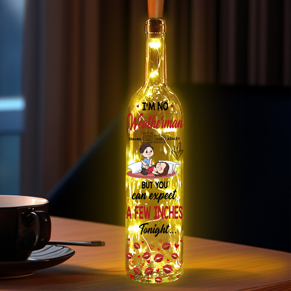 Quelques centimètres - Lampe personnalisée pour couple en forme de bouteille de vin