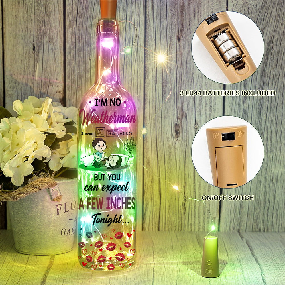 Quelques centimètres - Lampe personnalisée pour couple en forme de bouteille de vin