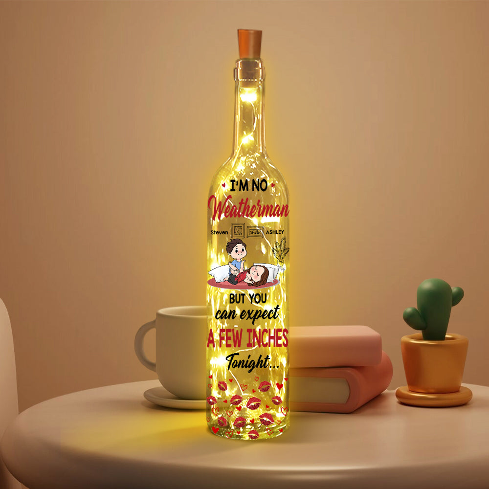 Quelques centimètres - Lampe personnalisée pour couple en forme de bouteille de vin