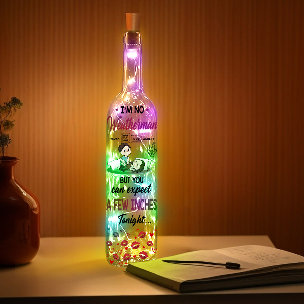 Quelques centimètres - Lampe personnalisée pour couple en forme de bouteille de vin