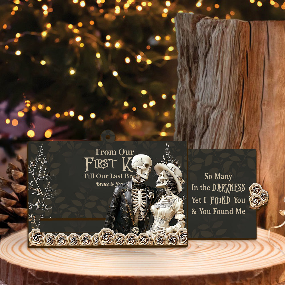 From Our First Kiss - Personalized Couple Sliding Ornament