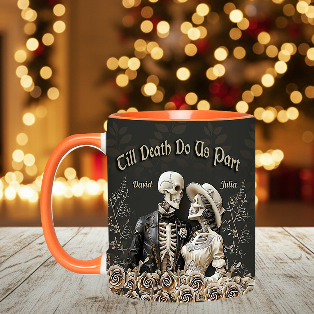 Jusqu'à ce que la mort nous sépare – Mug cadeau de Noël personnalisé pour les couples