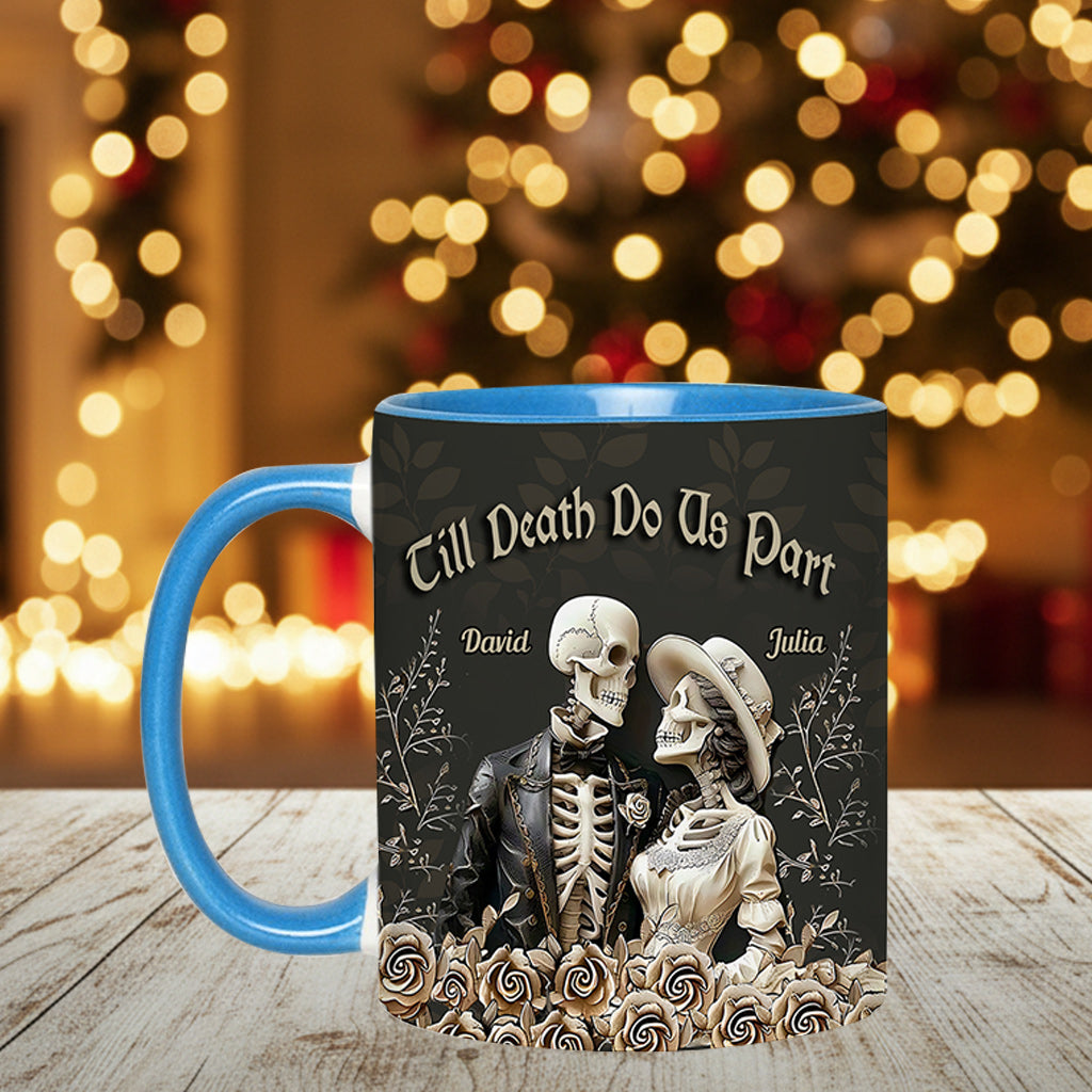 Jusqu'à ce que la mort nous sépare – Mug cadeau de Noël personnalisé pour les couples