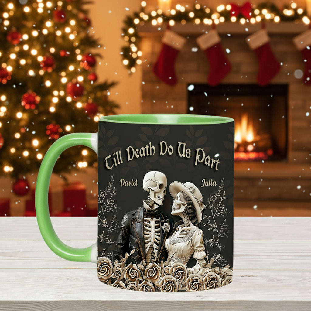 Jusqu'à ce que la mort nous sépare – Mug cadeau de Noël personnalisé pour les couples