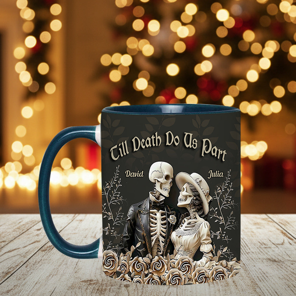 Jusqu'à ce que la mort nous sépare – Mug cadeau de Noël personnalisé pour les couples