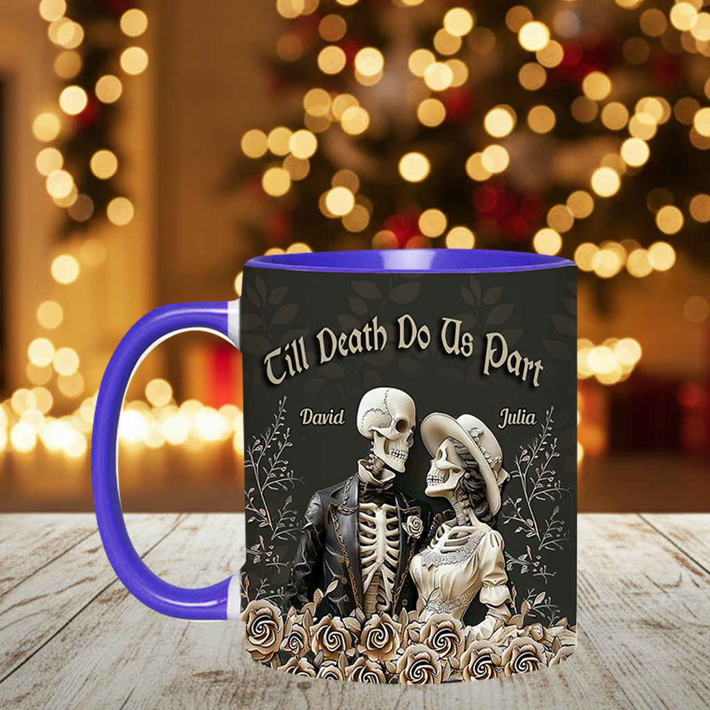 Jusqu'à ce que la mort nous sépare – Mug cadeau de Noël personnalisé pour les couples